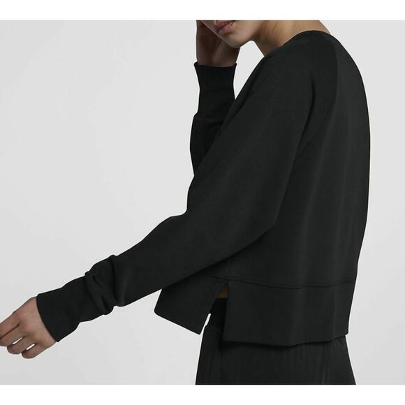 Nike Dry Versa Cropped Training Pullover Sweatshirt CD8793 Womens Large Black - Picture 2 of 12